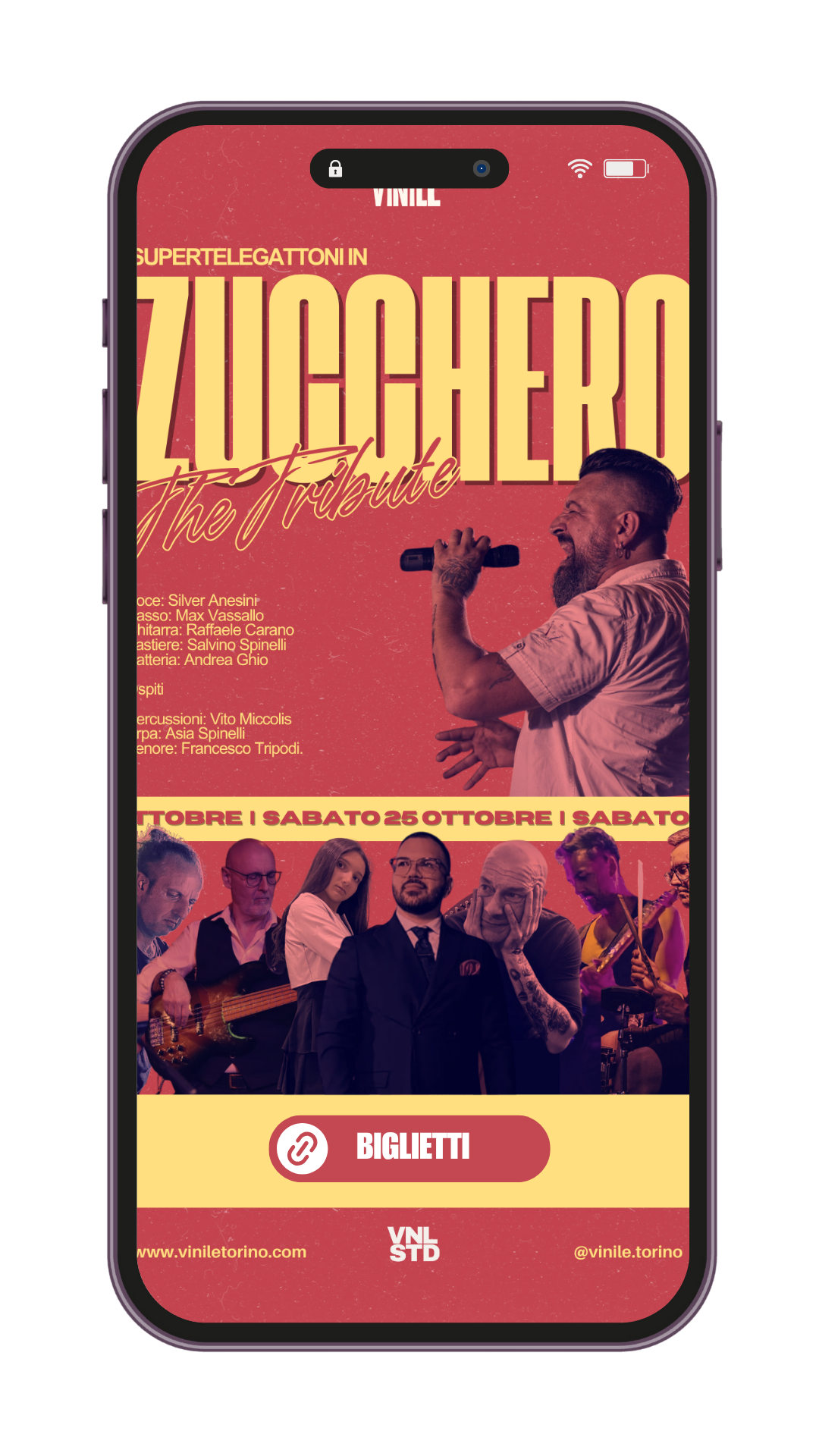 locandina tributo musicale zucchero